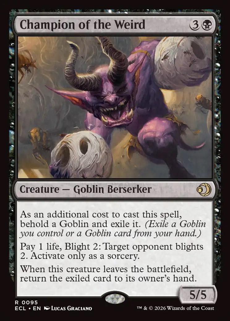 weirdest mtg cards Champion of the Weird | Lorwyn Eclipsed Foil | Standard