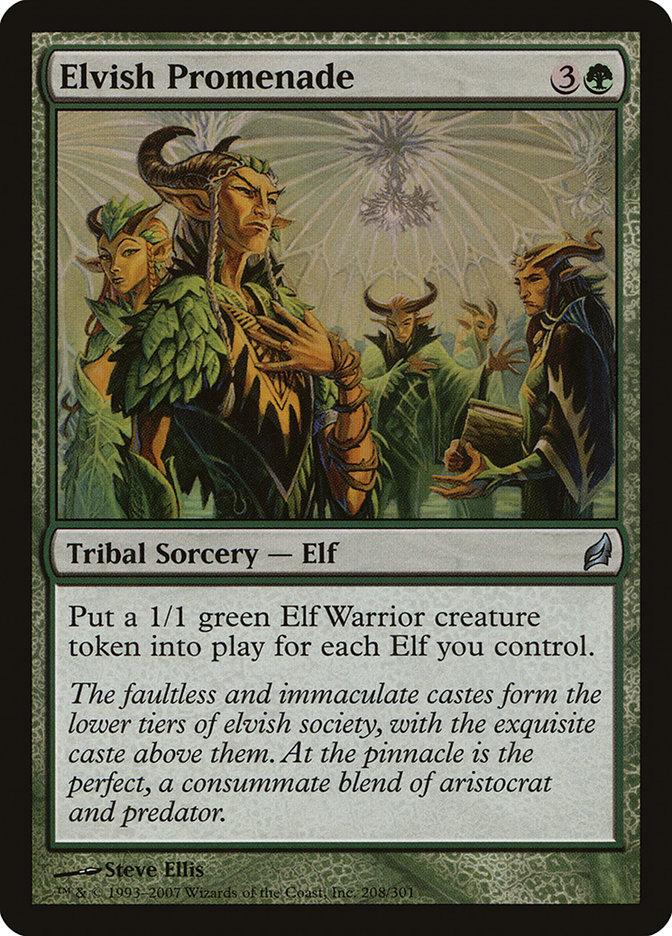 mtg elf tribal cards Commander Deck Put a 1/1 green Elf Warrior creature token onto the battlefield for each Elf you control. otag:tribal-elf Scryfall Magic: The
