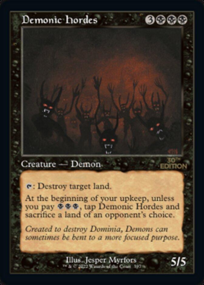 PSA10 旧枠 Demonic hordes MTG 30th edition demonic-hordes-retro-frame-not