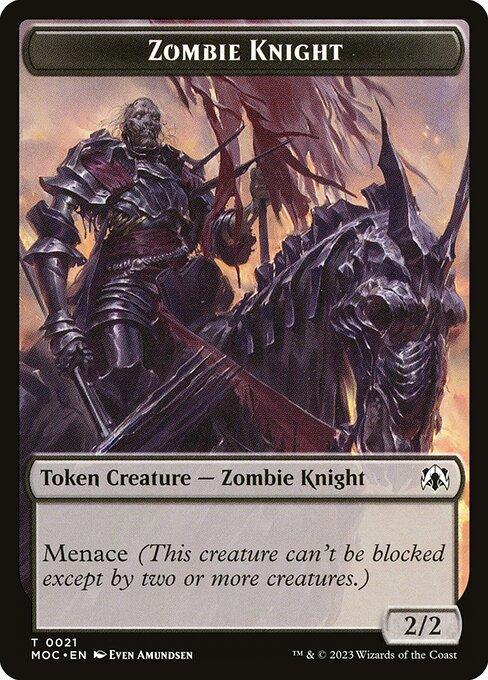 Zombie Knight // Human Token | March of the Machine Commander Decks ...