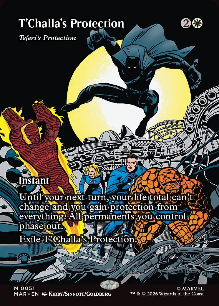 Marvel Eternal-Legal Foil: Teferi's Protection (T'Challa's Protection)