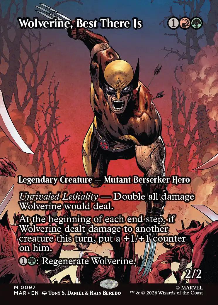 wolverine cards mtg Commander Proxy Card, Secret Lair Full Art Marvel Eternal-Legal: Wolverine, Best There
