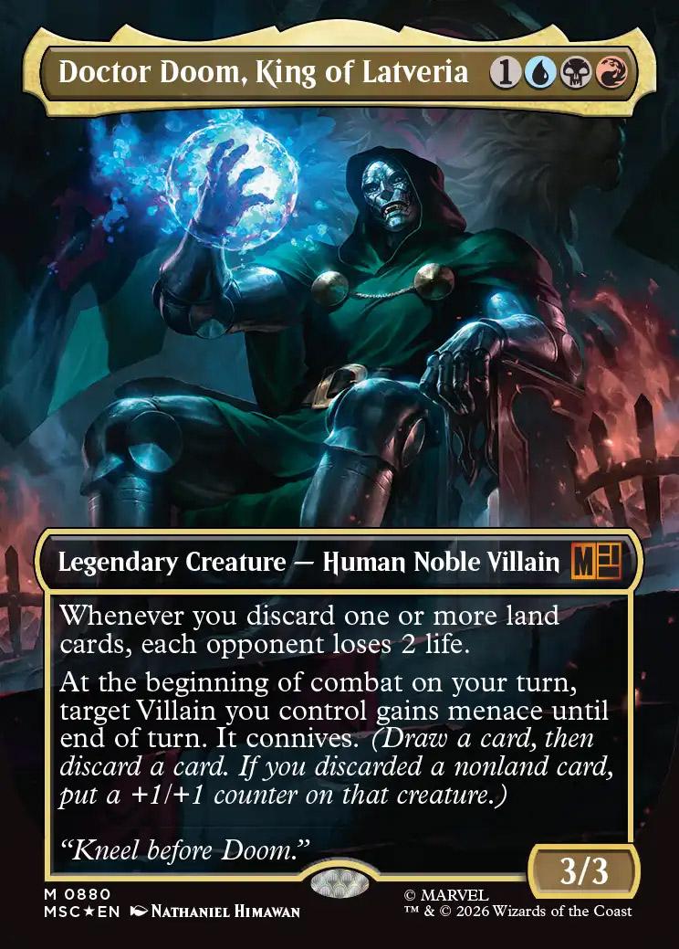 マジック：ザ・ギャザリング MTG Doom Variant foil Doctor Doom, King of Latveria | Marvel Super Heroes Eternal-Legal