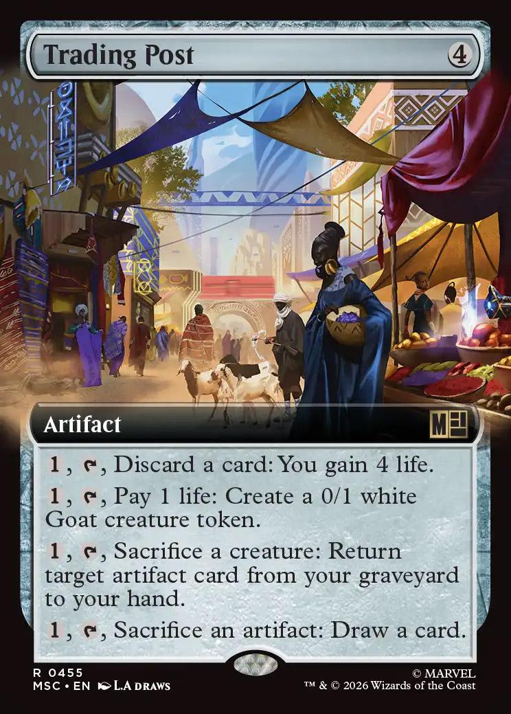 are art cards legal mtg Marvel Super Heroes Eternal-Legal Variants: Trading Post (0455
