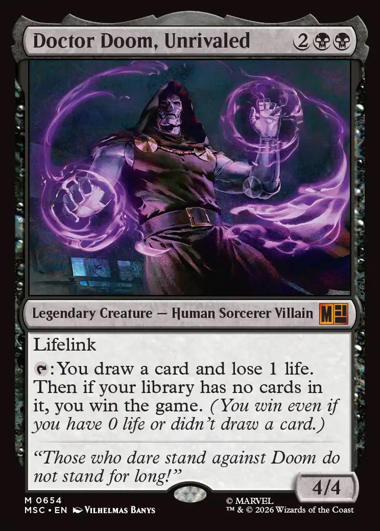 doom mtg cards Magic: The Gathering | Marvel Super Heroes Commander Deck they lose 2 life Crackling Doom (Surge Foil) -