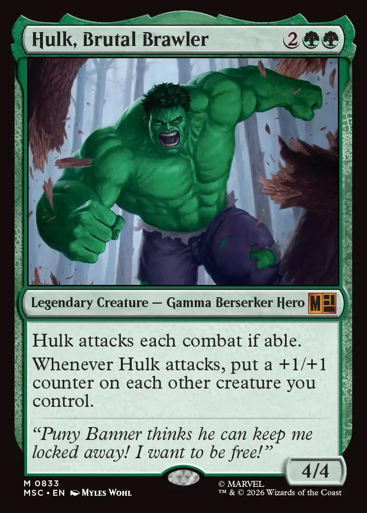 ⭐️PSA10 UNCONTROLLABLE ハルク SP I AM HULK Hulk, Brutal Brawler | Marvel Super Heroes Eternal-Legal Foil