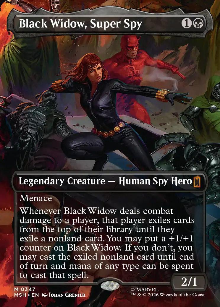 Black Widow, Super Spy | Marvel Super Heroes Variants Foil | Card
