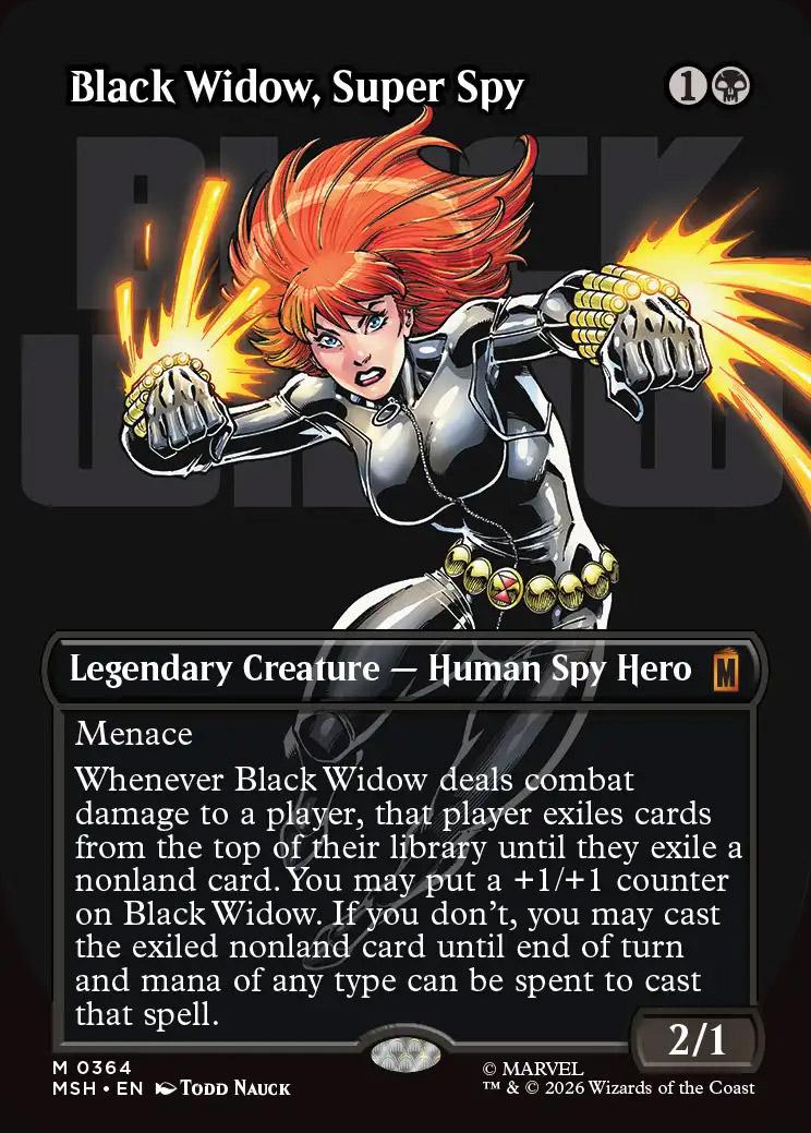 MTG スーパースパイ、ブラック・ウィドウ foil 英語版 Black Widow, Super Spy | Marvel Super Heroes Variants | Card Kingdom