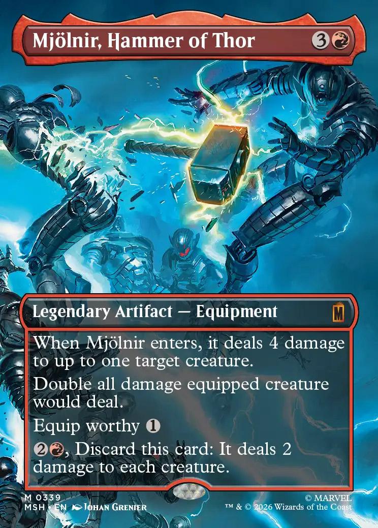 Mjolnir, Hammer of Thor | Marvel Super Heroes Variants Foil | Card