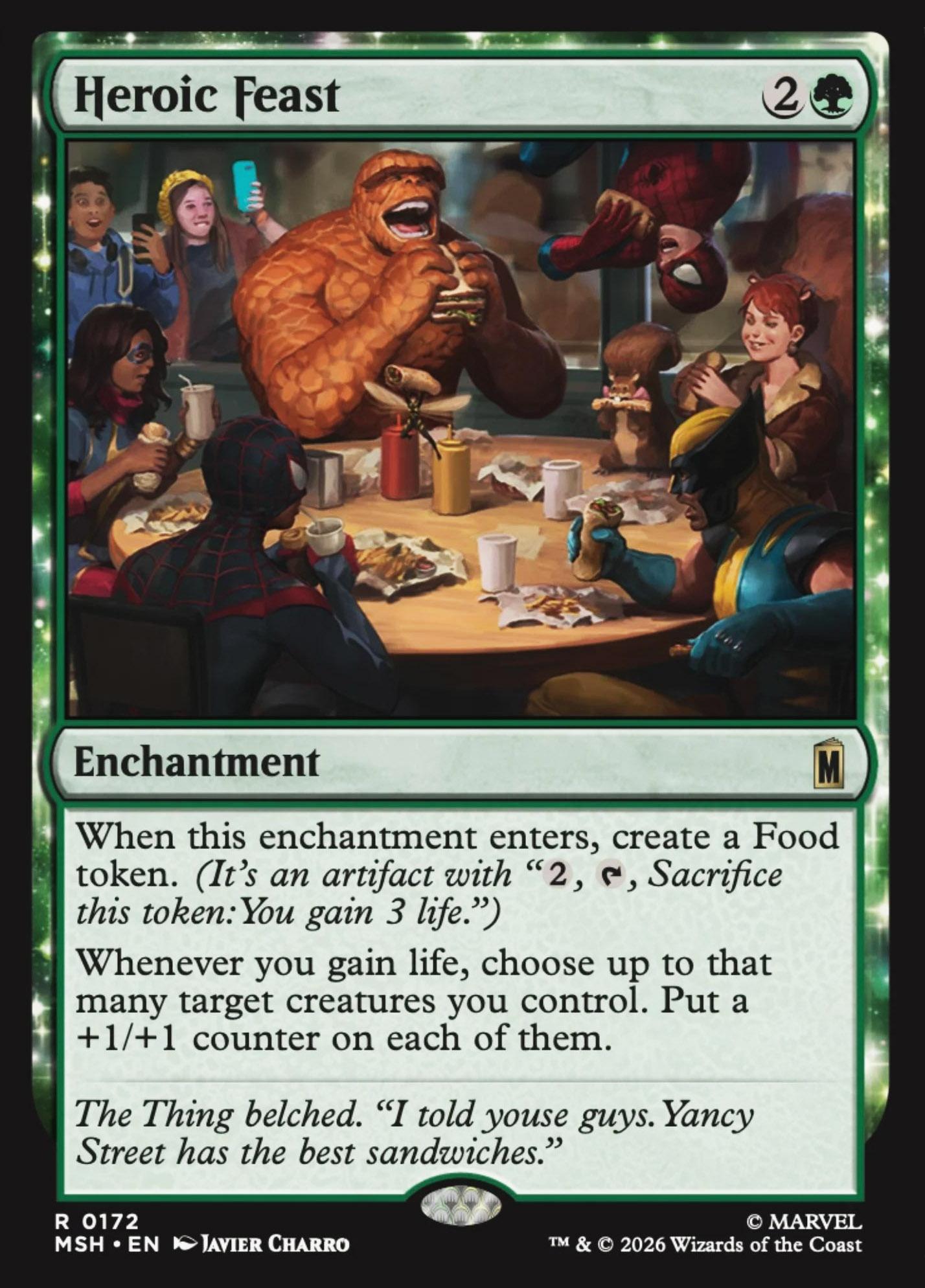 best food cards mtg Heroic Feast | Marvel Super Heroes Five Spicy Magic Cards For