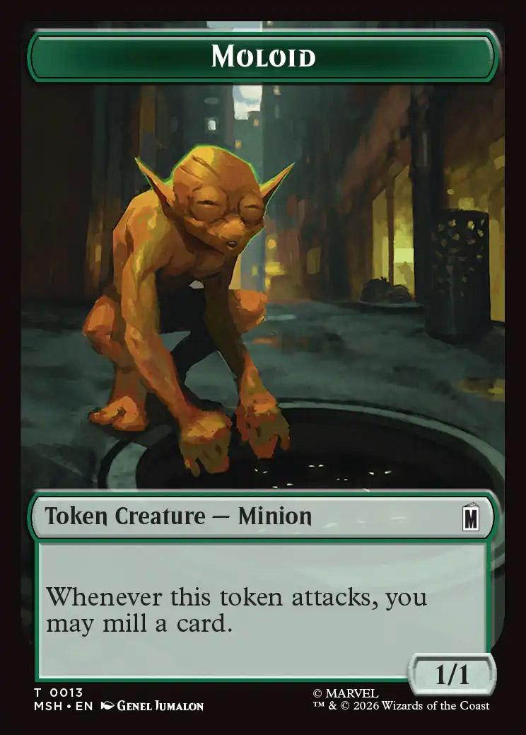 mtg token cards bulk 341 Moloid Token | Marvel Super