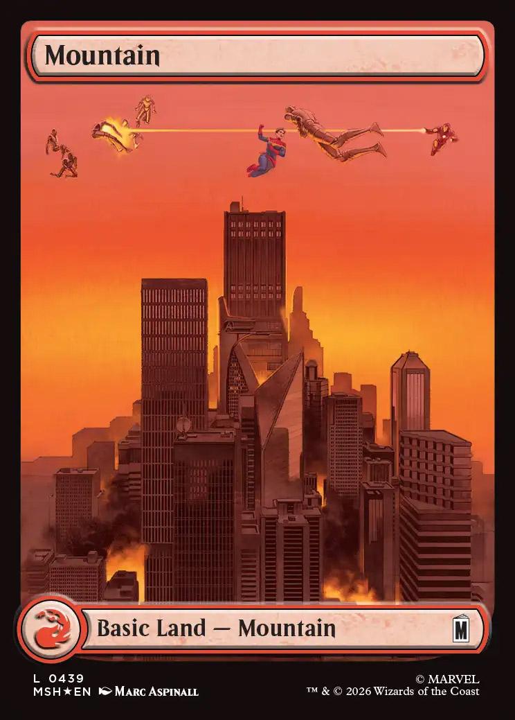 Marvel Super Heroes Foil: Mountain (0439 - Surge Foil)