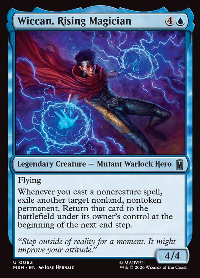 mtg spanish cards March of Commander 4, Magic: The Gathering and Collector's Samples Envelopes (Spanish Version) Toys Wiccan, Rising Magician | Marvel