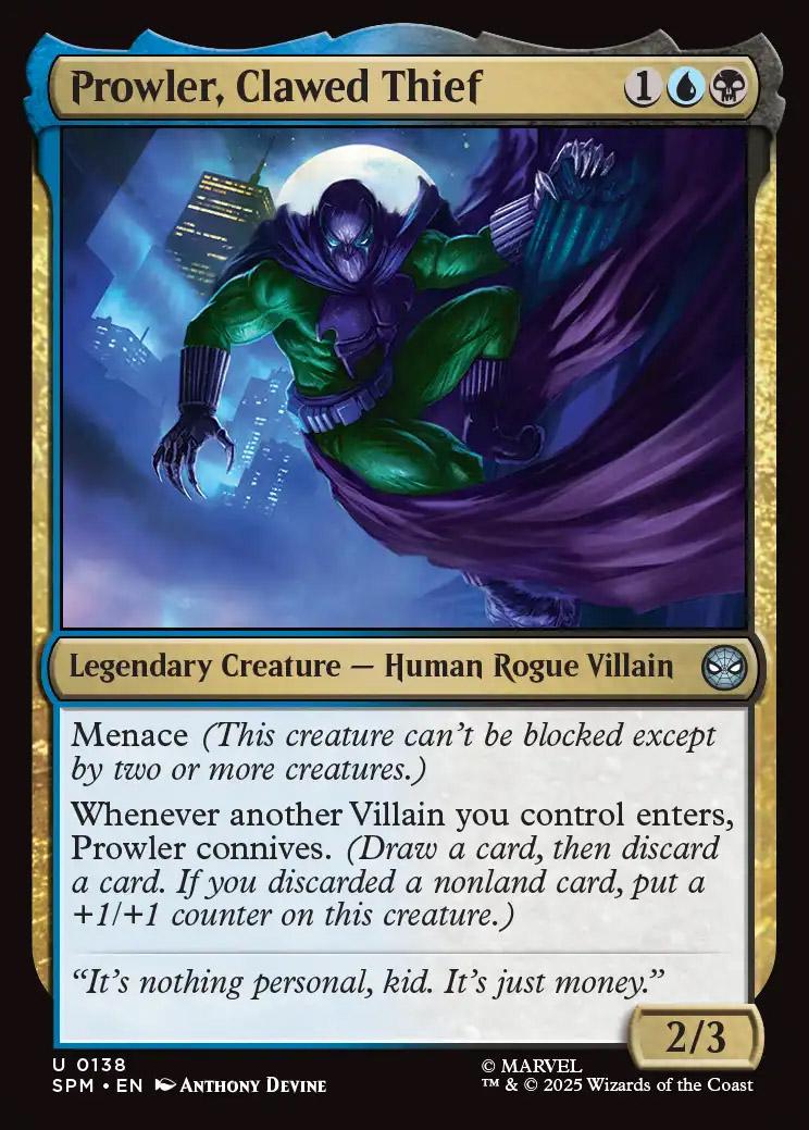 Marvel's Spider-Man Foil: Prowler, Clawed Thief