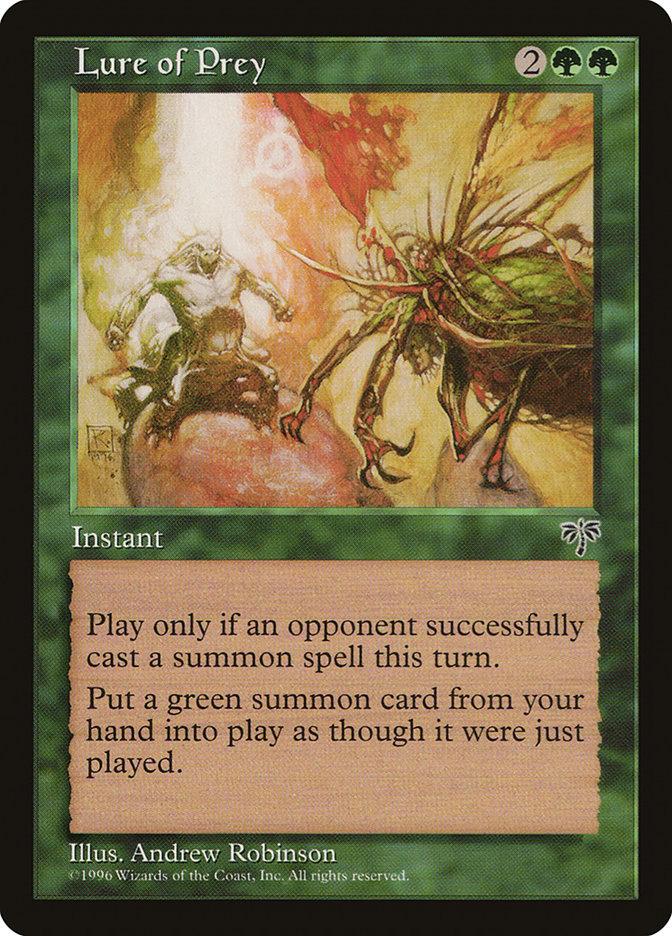 cards like lure mtg Lure of Prey | Mirage