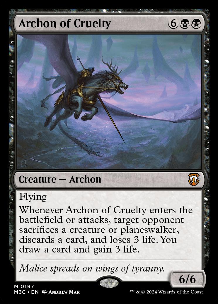 Archon of Cruelty | Modern Horizons 3 Commander Decks Foil Archon of Cruelty | Modern Horizons 3 Commander Decks Foil