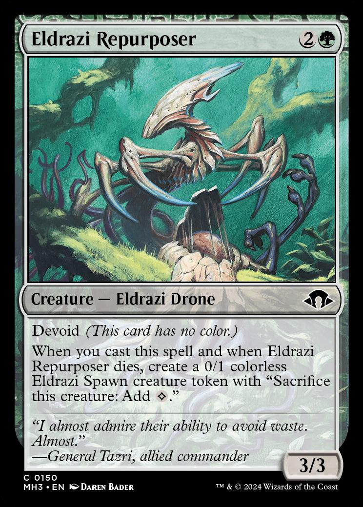 mtg mh3 eldrazi cards Magic The Gathering - Modern Horizons 3 - Repurposer Selector(.legalities Eldrazi Commander Deck MH3 spoilers