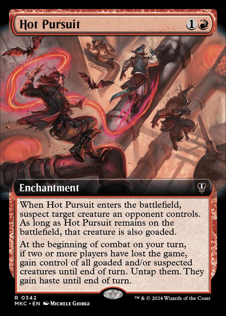 mtg suspect cards Hot Pursuit | Murders at Karlov Manor Commander Decks Variants | Commander
