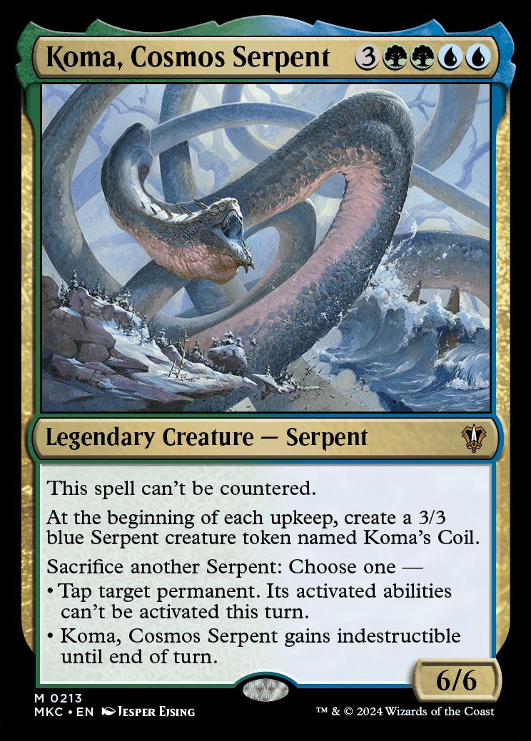 mtg koma world eater commander deck Koma, Eater: EDH Tech // Foundations Tap target permanent Koma, Cosmos Serpent