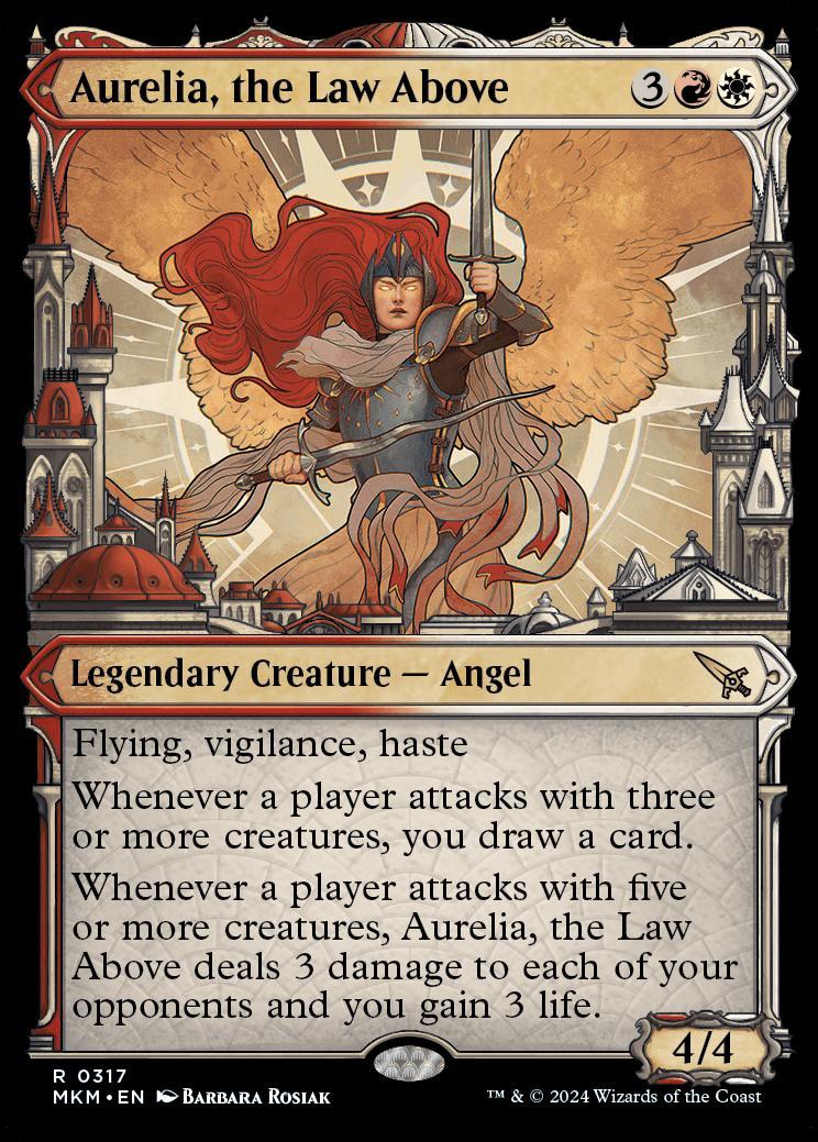mtg showcase cards legal Aurelia, the Law Above | Murders at Karlov Manor Variants | Standard