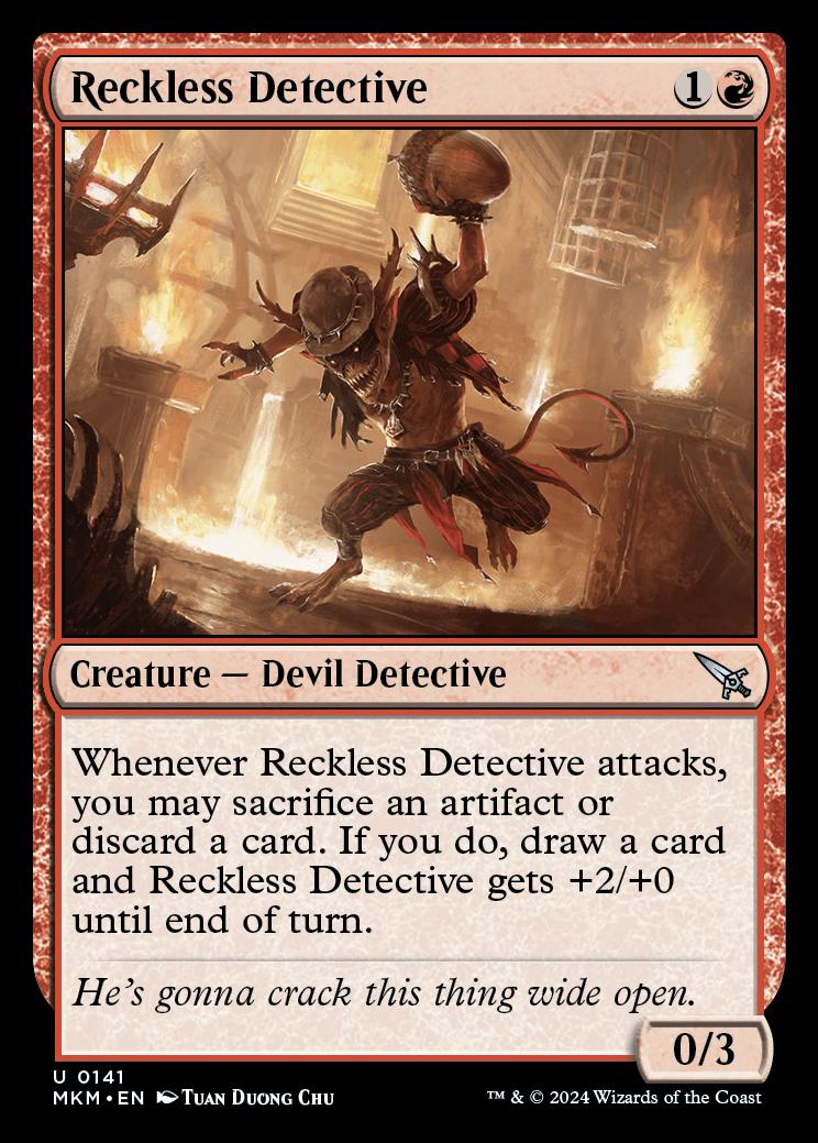 detective cards mtg Reckless Detective