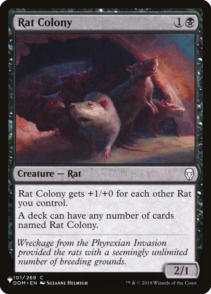 mtg rat card list Magic The Gathering - Rancid Rats (130/297) Then do lots of harm Rat Colony [The List] Moderately