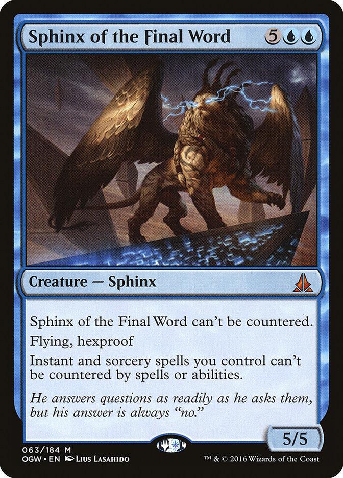Sphinx of the Final Word | Oath of the Gatewatch Foil | Modern