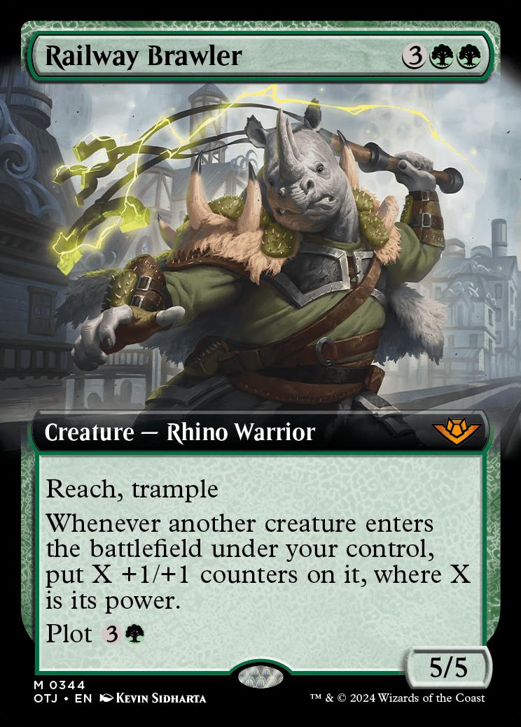 Railway Brawler | Outlaws of Thunder Junction Variants Foil | Standard ...