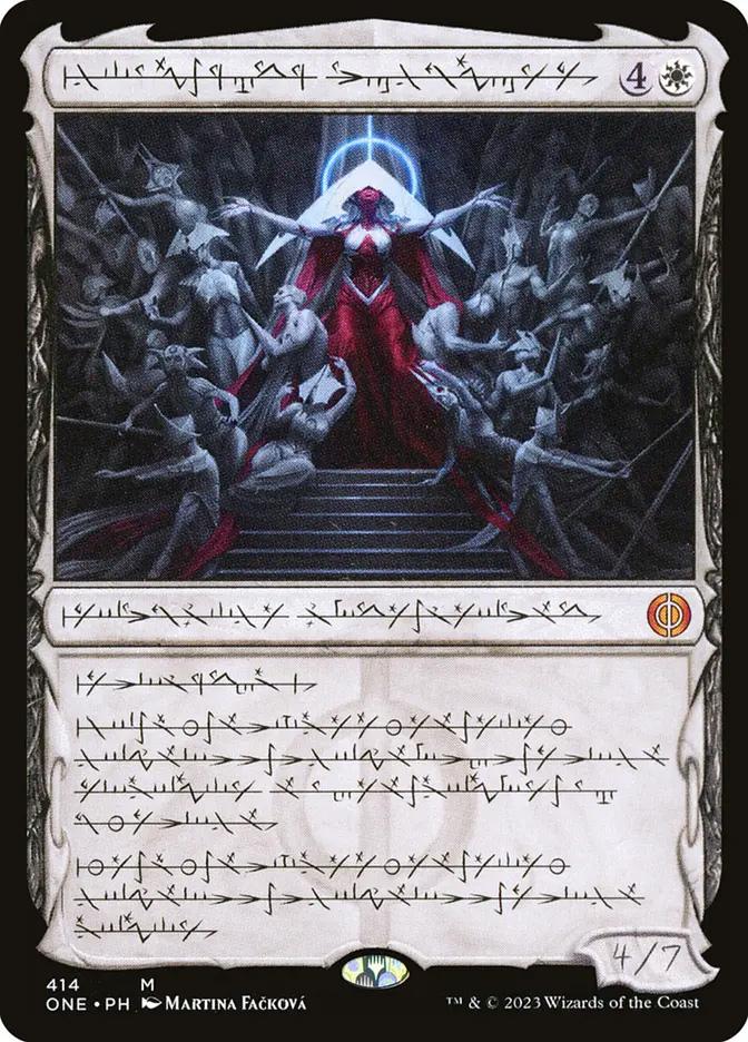 elesh norn mtg card // The Argent Etchings - Foil - Magic Singles March of the Machine Legendary Creature FOIL Elesh Norn, Mother of