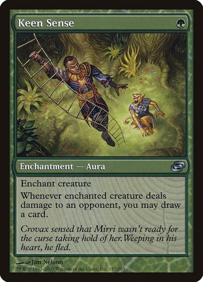 mtg cards like keen sense Cracked or Crazy?, #mtgfam #magicthegathering #Commander #mtgcommander #mtg Enchant creature Whenever enchanted creature deals damage to an opponent Sentido entrenado MTG - Planar