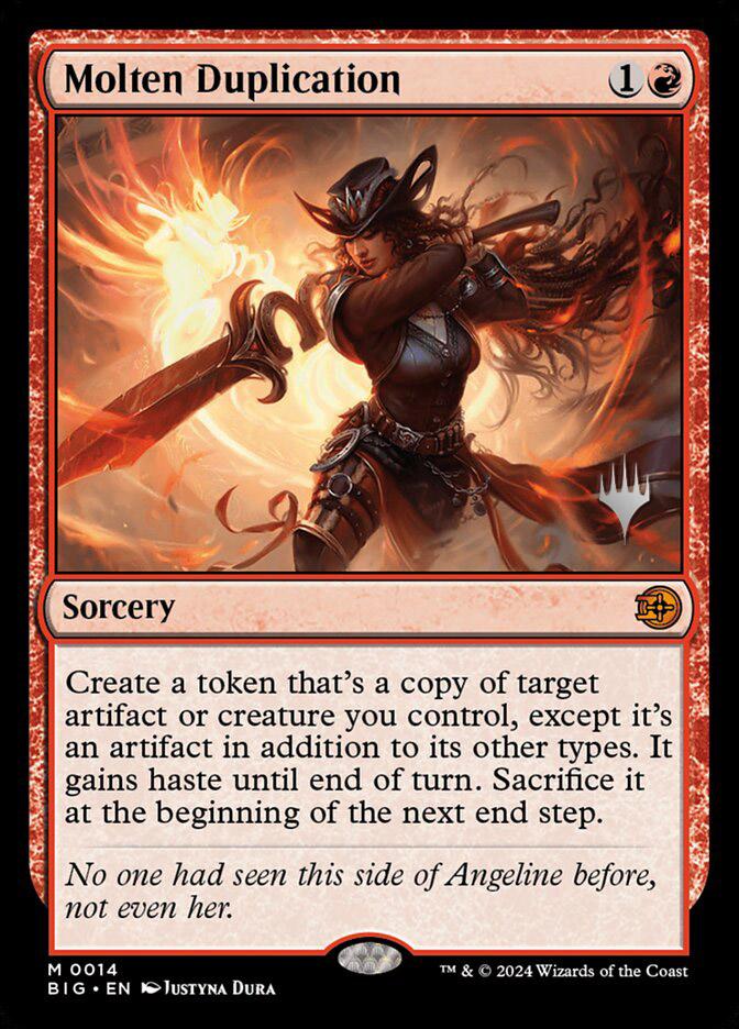 mtg cards that duplicate tokens Molten Duplication | Promo Pack Foil