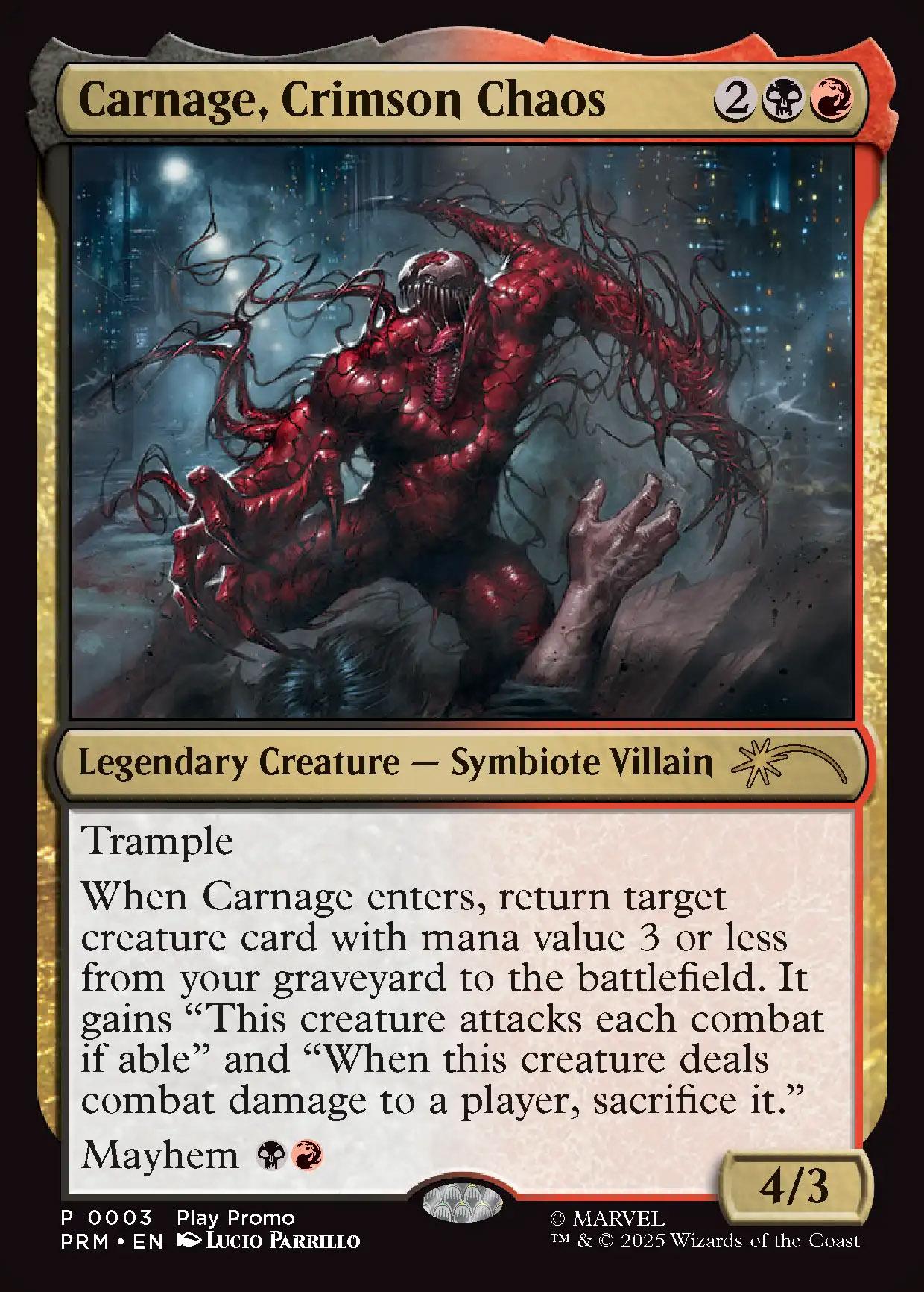 Carnage, Crimson Chaos | Promotional | Card Kingdom