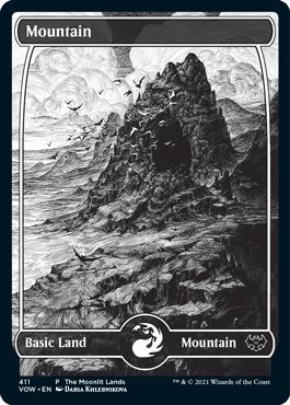 MTG The Moonlit Lands 銀幕 foil 基本土地 プロモ　山 Mountain | Promotional | Card Kingdom