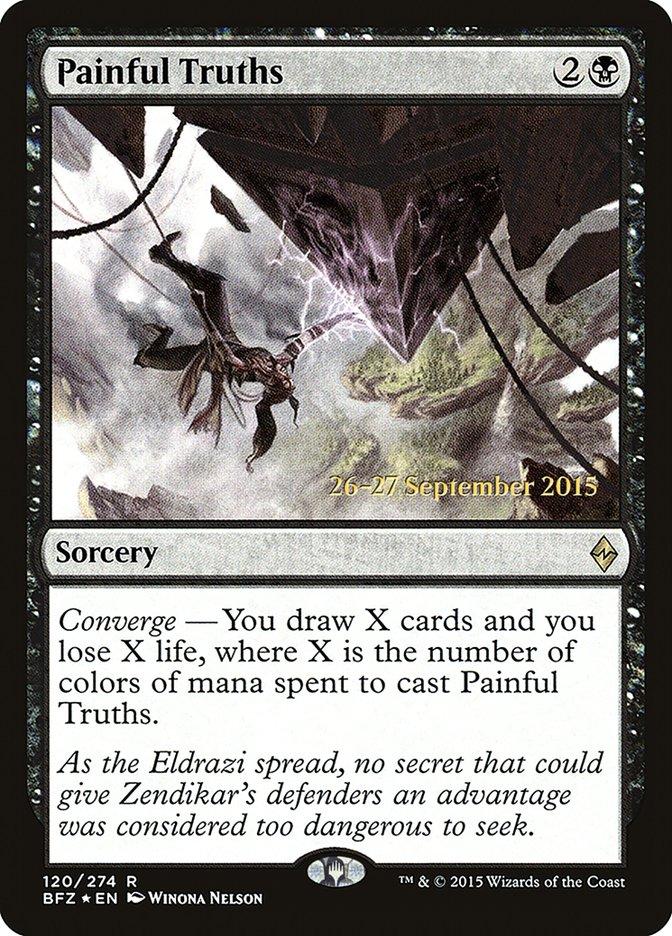 card draw mtg black 100 repeatable cards under $1 for budget EDH [WIP] Visual where X is the number of colors of mana spent to cast Painful Truths MtG Battle for Zendikar Rare
