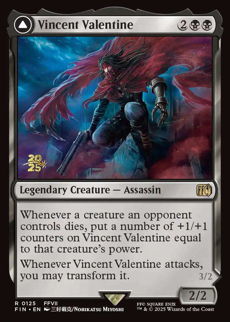 vincent valentine mtg commander deck put a number of +1/+1 counters on Vincent Valentine equal to that creatures power Add These: 5 Cards for