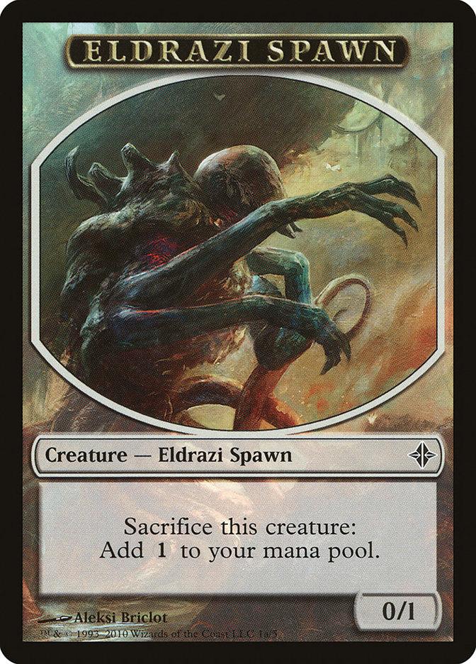 token spawning cards mtg Eldrazi Spawn // Fanatic of Rhonas Double-Sided [Modern Horizons MTG Eldrazi Spawn Token (Tedin)