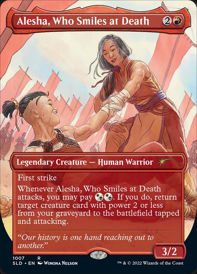 mtg cards with smiles Mtg Altered Art Card-alesha, Who Smiles at Death