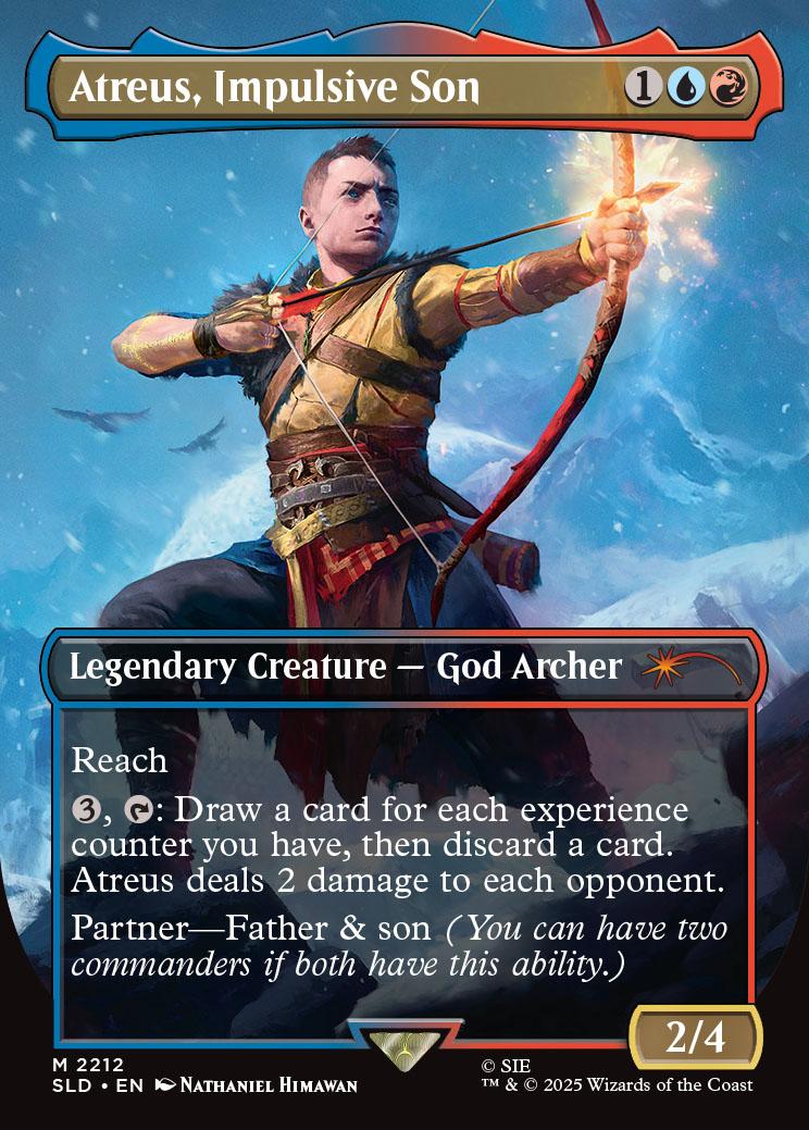 atreus mtg card art Atris, Oracle of Half-Truths Print PartnerFather Atreus, Impulsive Son (#2212) (foil)