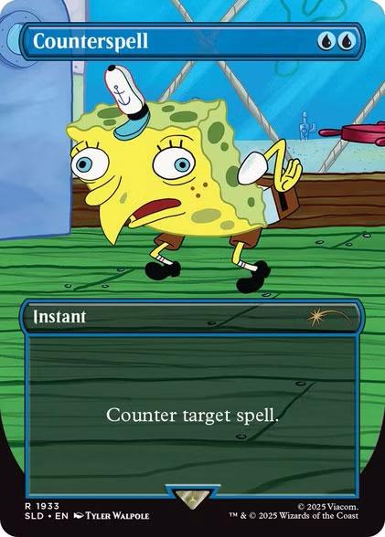 MTG 対抗呪文/Counterspell　スポンジボブ レアボーナスカード Counterspell | Secret Lair | Card Kingdom