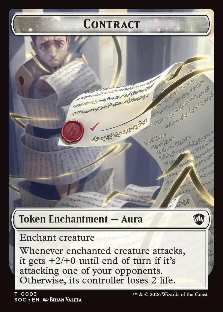 Secrets of Strixhaven Commander Decks Foil: Contract Token (0003)