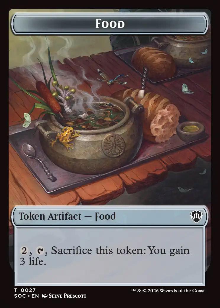 Helper Food Token Secrets of Strixhaven Commander Decks: Food Token // City's Blessing ...