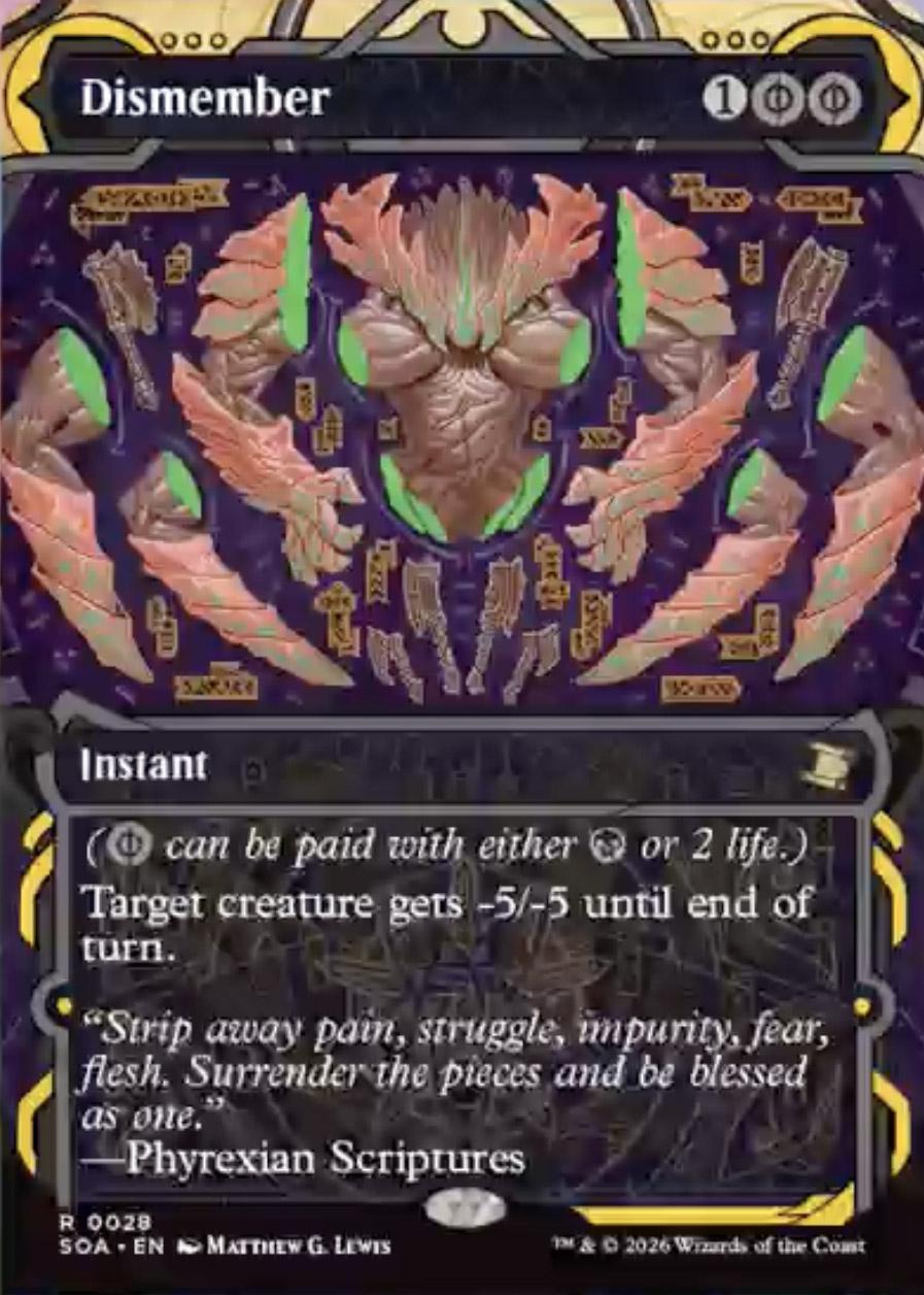 四肢切断MTG Dismember Foil Secrets of Strixhaven Mystical Archive Foil: Dismember