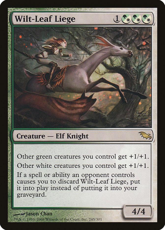 mtg liege cards Gaea's Other white creatures you control get +1/+1 Liege of the Hollows card