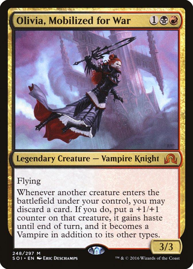 olivia mtg card Olivia, Opulent Outlaw Put a +1/+1 counter on Olivia Voldaren. Olivia, Crimson Bride MTG -