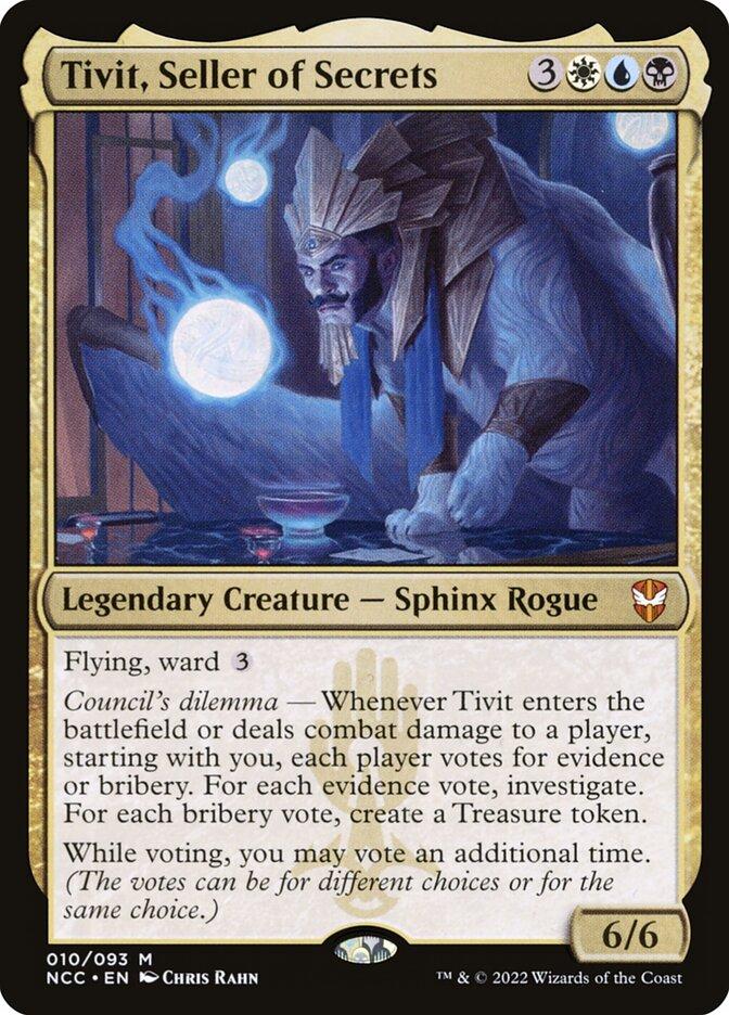 mtg card seller Tivit, Seller of Secrets | Streets of New Capenna Commander Decks |  Commander