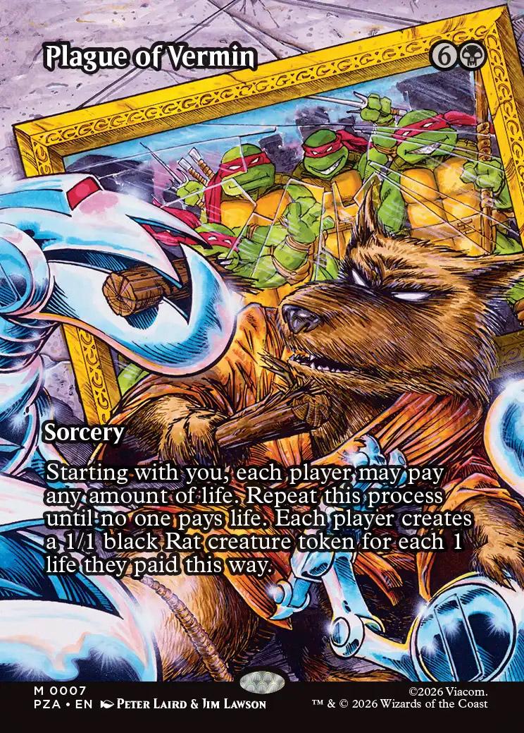 【Foil】害獣の疫病/Plague of Vermin[SHM] Teenage Mutant Ninja Turtles Source Material Cards Foil: Plague of
