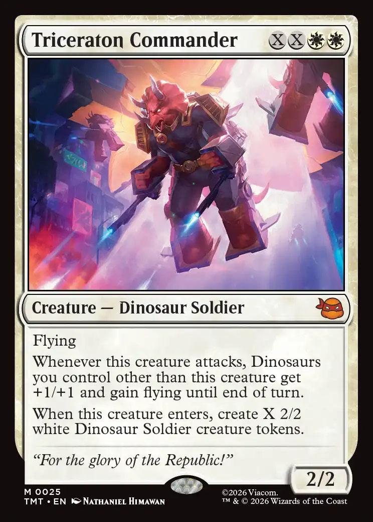 MtG Teenage Mutant Ninja Turtles Mythic Rare Triceraton Commander #25