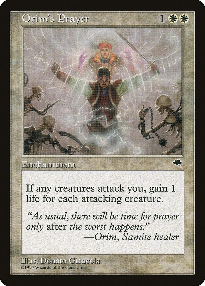 orin mtg card Orim's Prayer | Tempest you gain 1 life for each attacking creature. Orim's Chant | Modern Horizons
