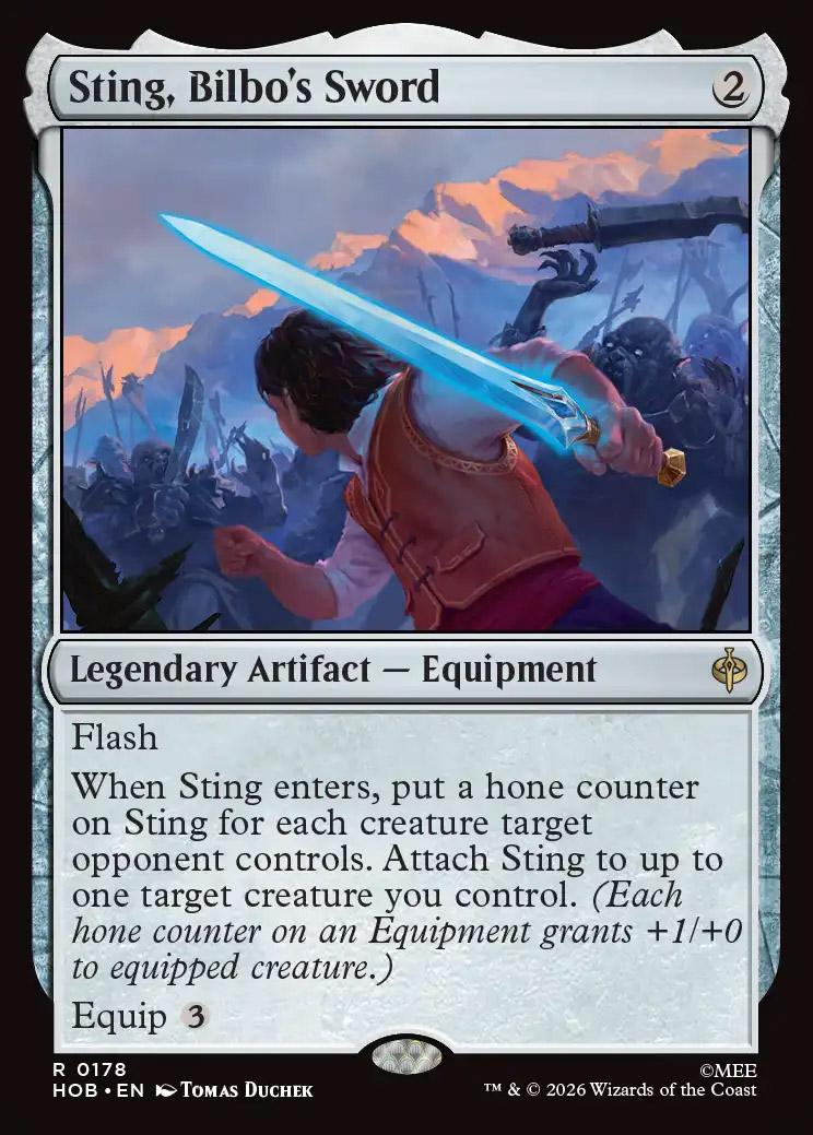 sting mtg card Magic The Gathering - The Lord of the Rings he was called to account for each abomination he created. LotR TCG Wiki: Sting, Elven