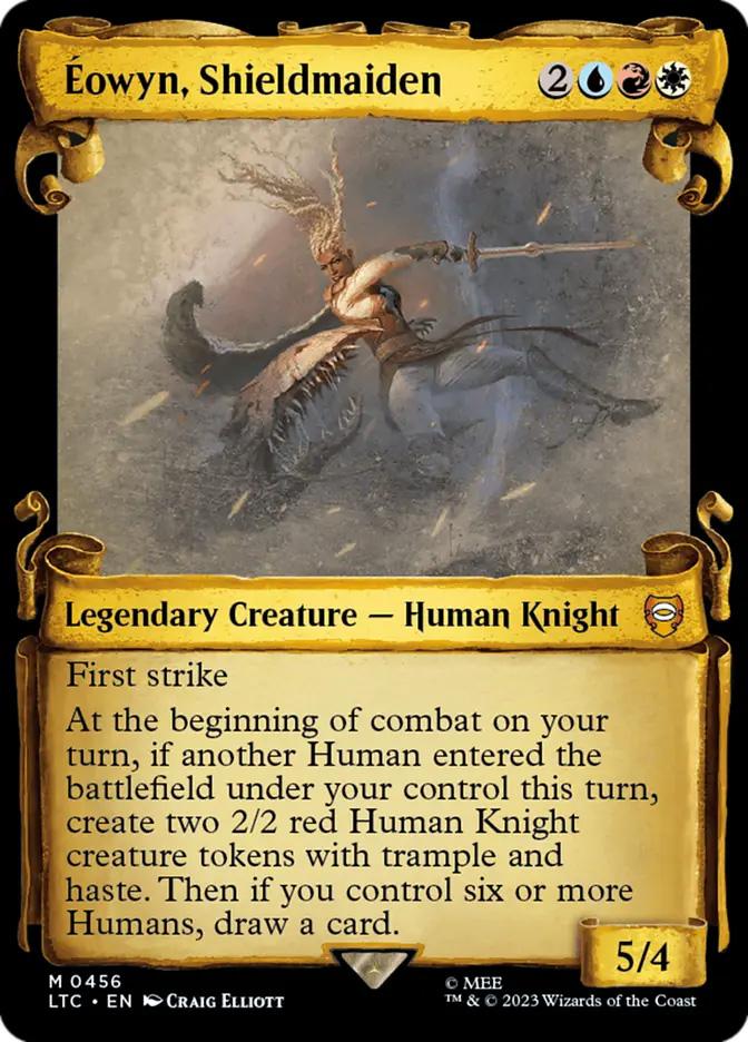 eowyn mtg commander deck Budget Tech - $100 Eowyn, Shieldmaiden draw a card. Eowyn, Shieldmaiden [The Lord of